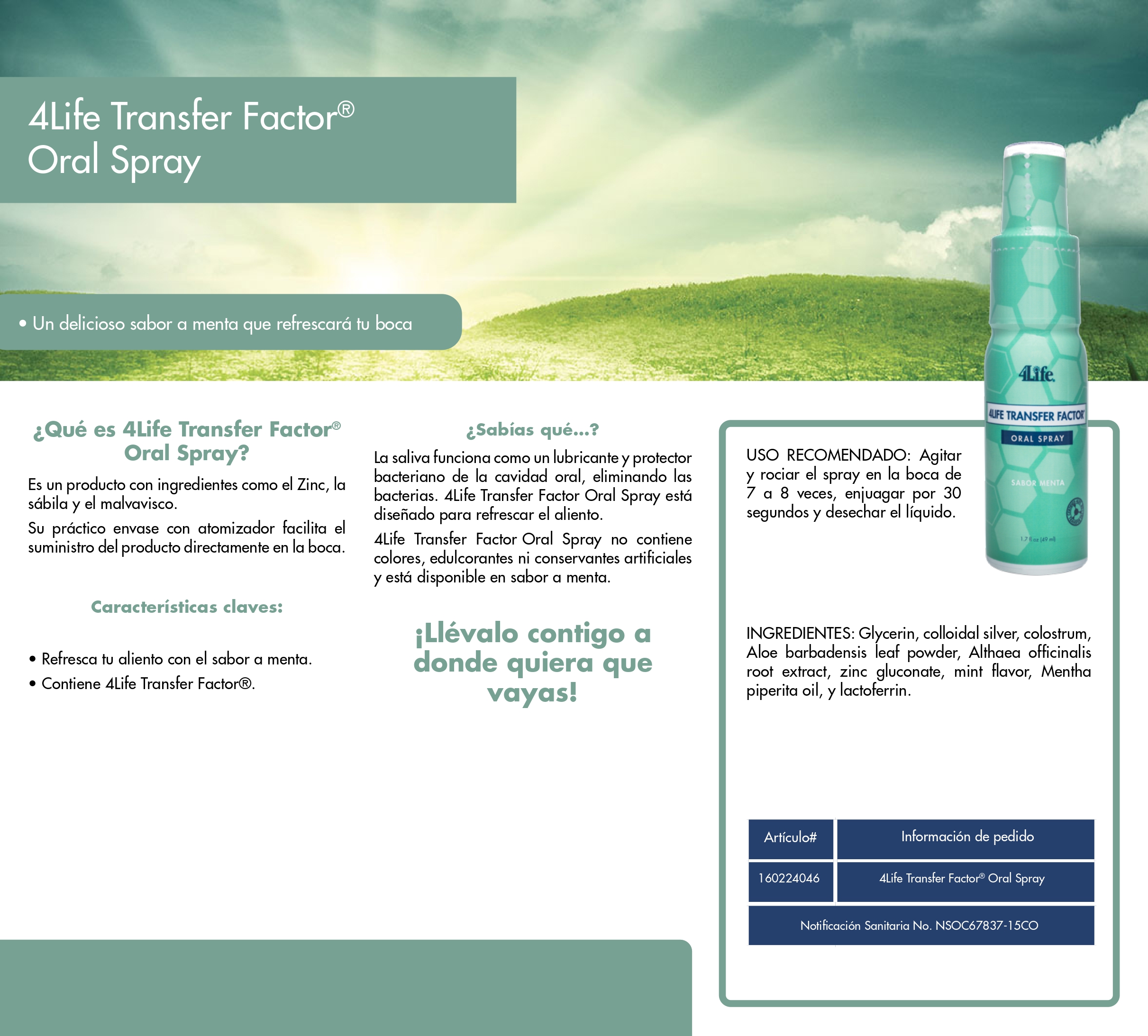 4Life Transfer Factor® Oral Spray 🇨🇴 - Compra Oficial Colombia_oral-spray_4Life - Oferta / Sale